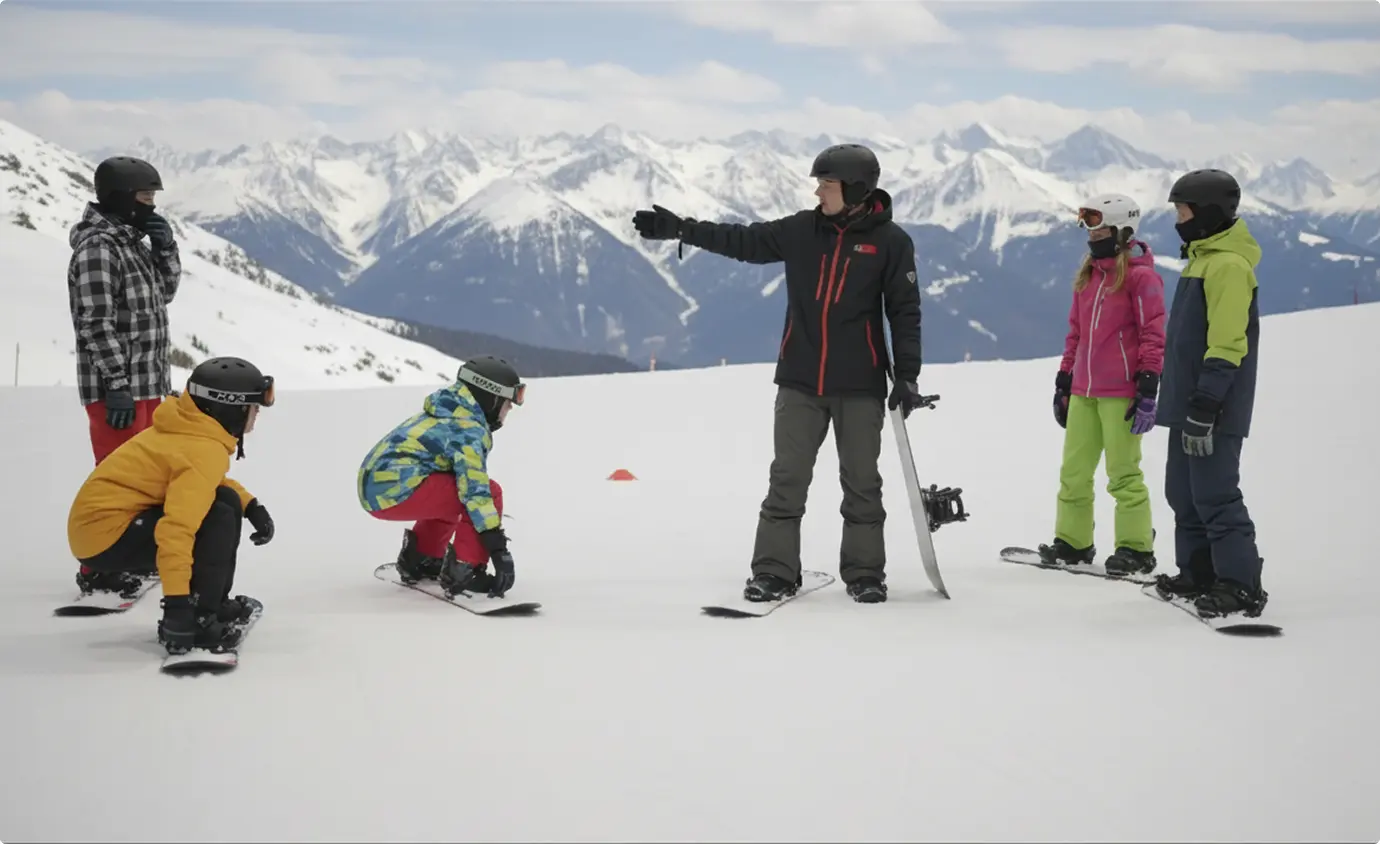 Snowboard šola, minisnowboarder,